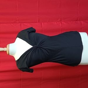 Black knotted tee by Velvet Size L